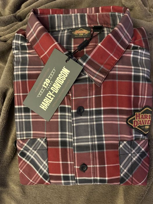 Harley-Davidson Plaid Shirt 120th Anniversary, XL (Regular)