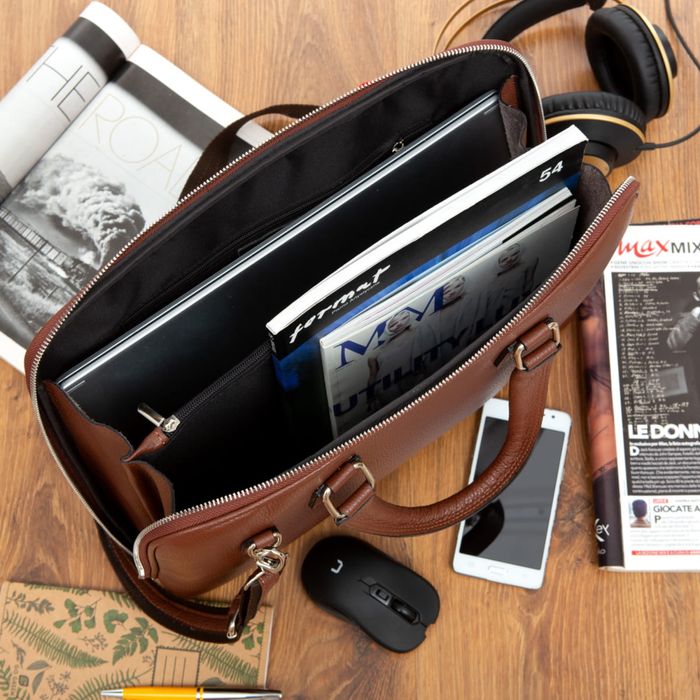 Torba na latopa skórzana, teczka na dokumenty