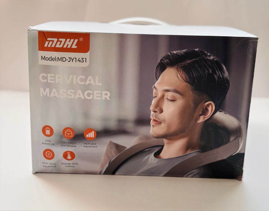 Масажер для шиї  з  силіконивими головками та підігрівом