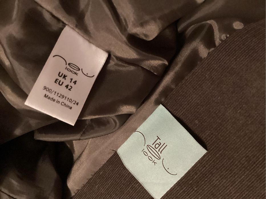 Żakiet sztrusowy bawełniany brązowy