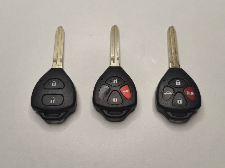 Carcaça Chave Capa Toyota Yaris Corolla Avensis RAV4 Auris Hilux Land Cruiser Comando Fixo 2 3 4 Botões Pânico Lâmina TOY43 Capa Substituição Novo