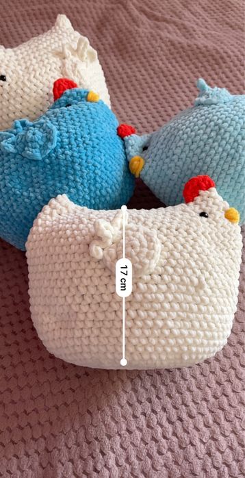 Pluszowe duże HandMade kurki kury misie