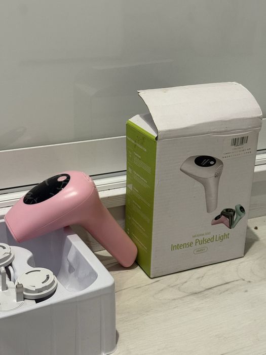 różowy depilator laserowy intense pulsed light hair removal device