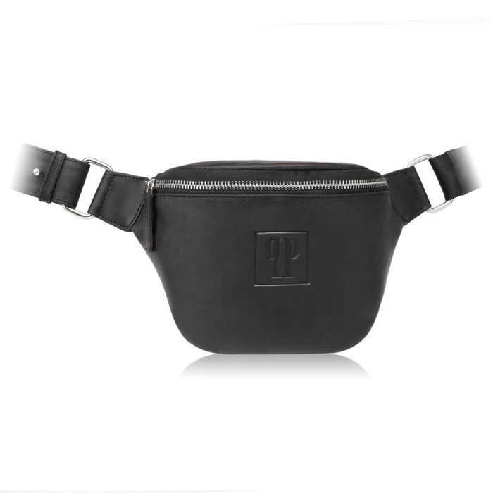 Saszetka damska skórzana nerka czarna Paolo Peruzzi T-97-HBL