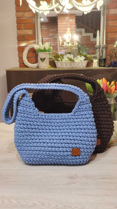 Torebki ze sznurka bawełnianego handmade