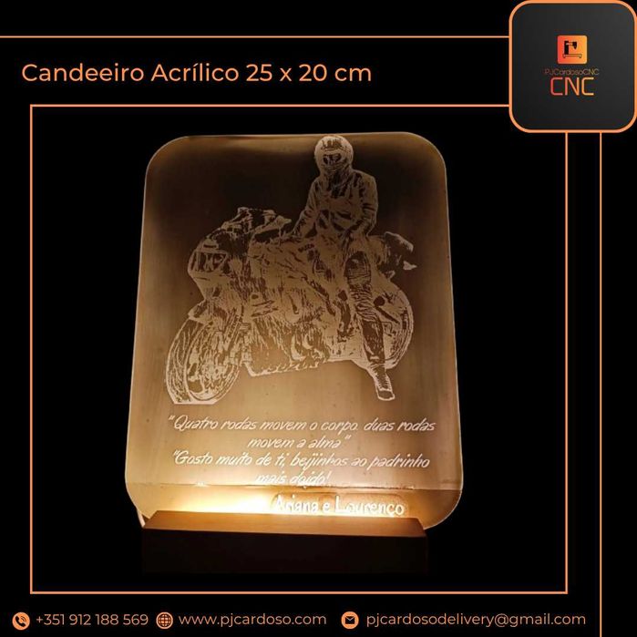 Candeeiro LED Personalizado 25 x 20 cm