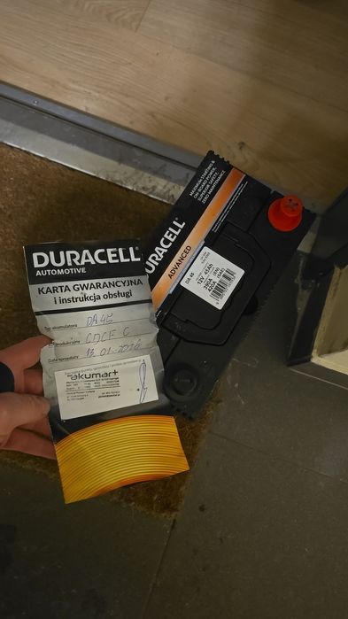 Akumulator samochodowy duracell da 45