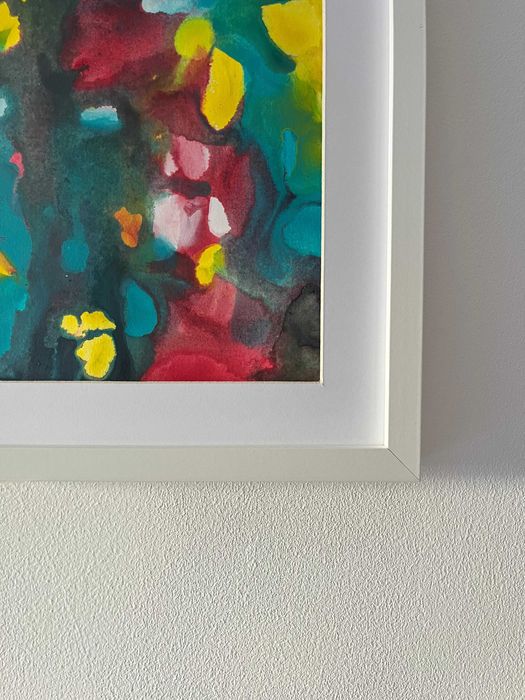 Pintura abstrata em acrílico