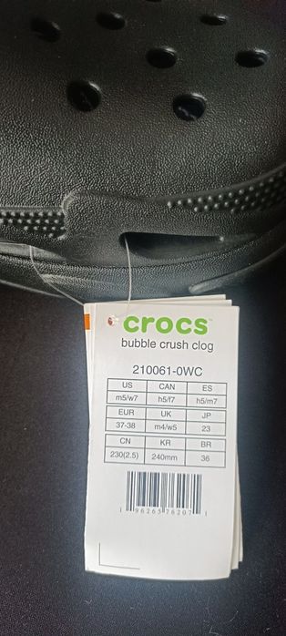 Клоги / сабо на платформі Crocs Bubble Crush Clog.  Крокс