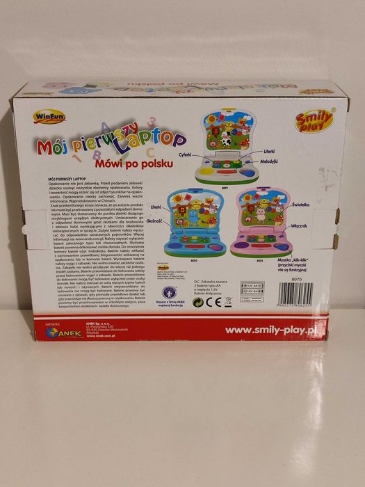 Zabawka edukacyjna Mój pierwszy laptop Hipcio Smily Play 8070
