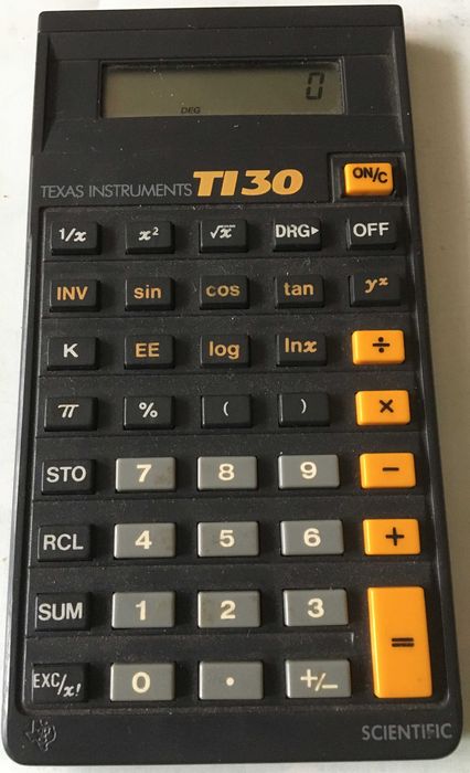 Kalkulatory Texas Instruments Ti-30 Retro 1989 rok Casio, Citizen