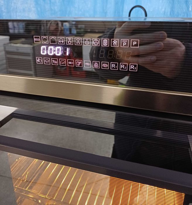 Топовый встраиваемый духовой шкаф Смег Smeg Linea SCP112-8 пиролиз вбудована духовка духова шафа