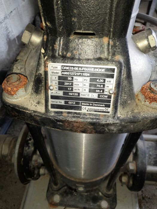 Bombas Grundfos de alta pressao automatizadas