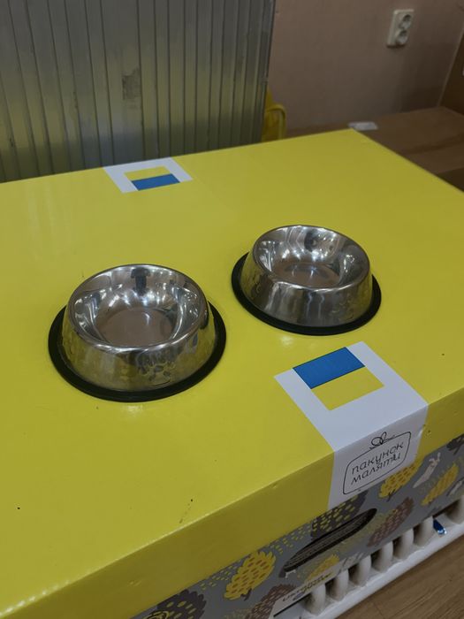 Миска металева  для котів та собак нерж