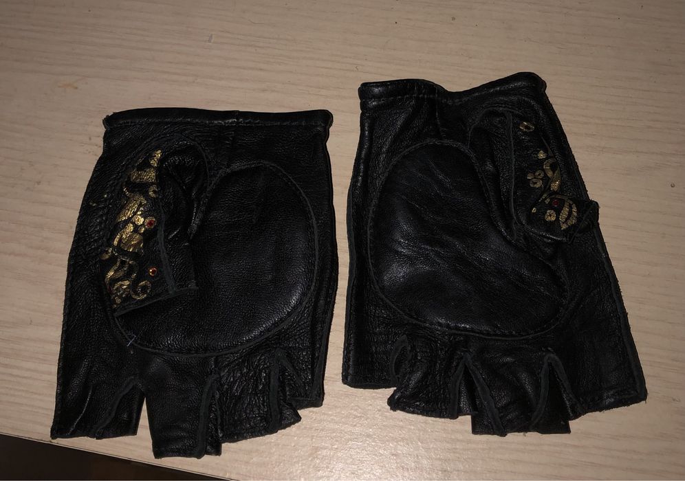 Шкіряні напіврукавички