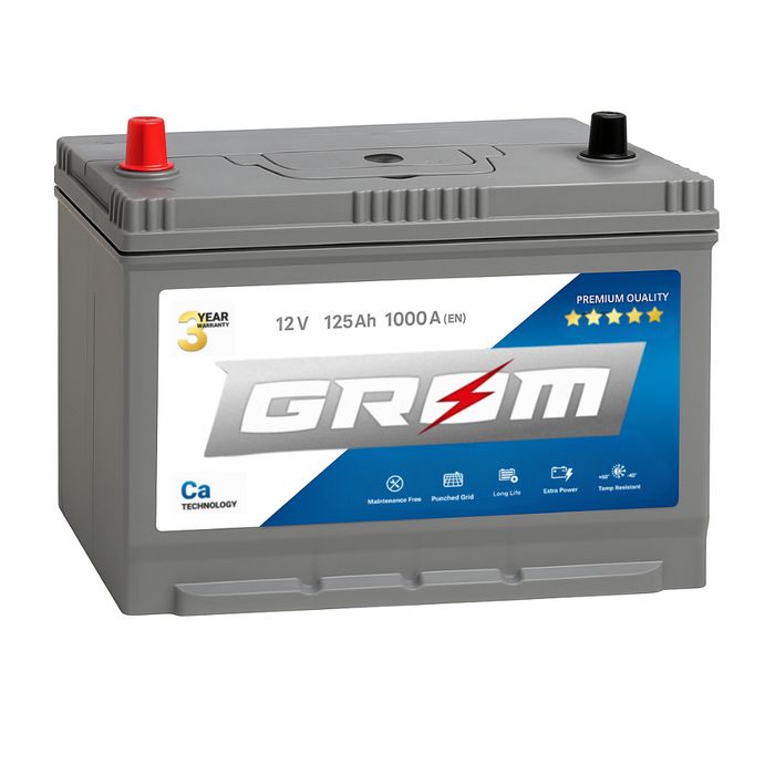 Akumulator GROM Premium 12V 125Ah 1000A CAT