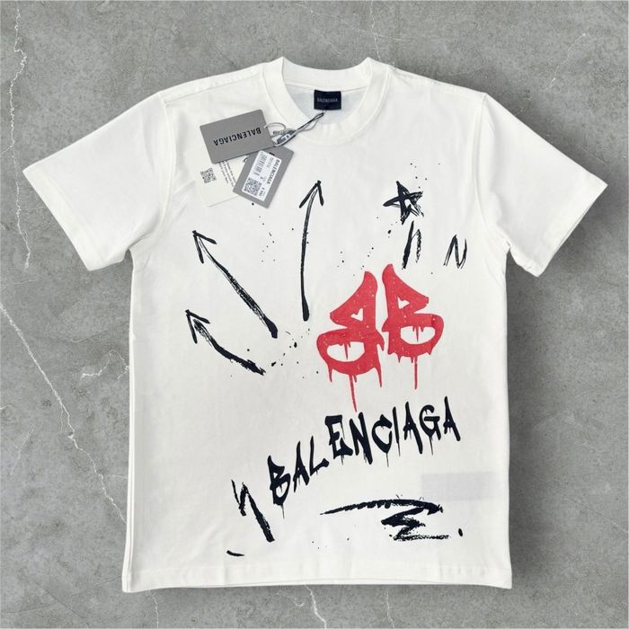 T-shirt męski koszulka BALENCIAGA BIAŁA S