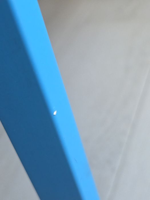 Krzesła metalowe ikea niebieskie 2szt
