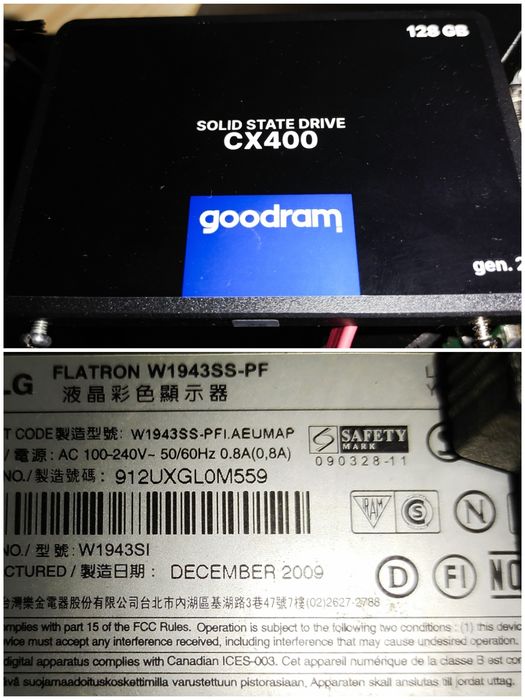 WIFI PC i3 8GB RAM, NOWY SSD  MONITOR 19"stacjonarny gratisy Win 10 sp