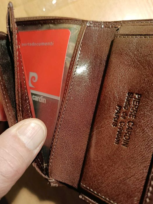 Portfel męski skórzany Pierre Cardin brązowy - wyprzedaż