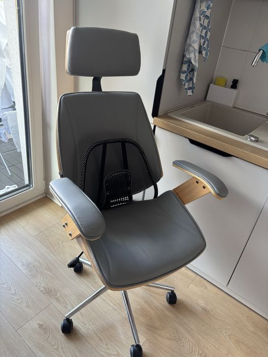 Ergonomiczny fotel biurowy / obrotowy, drewno gięte