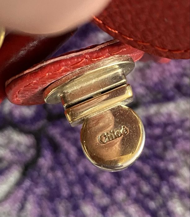 Chloé Chloe Paraty червона сумка з натуральної шкіри