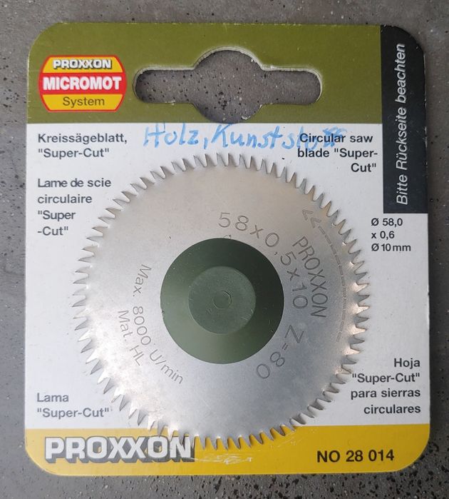 Tarcza tnąca do piły Super-Cut Ø58mm Proxxon 28014 + szczotka druciana