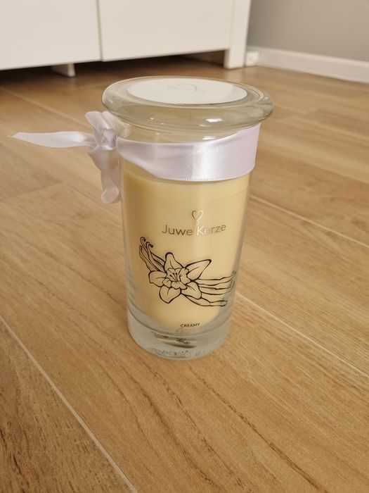 Świeca JawelCandel vanilia 400g z kolczykami 925