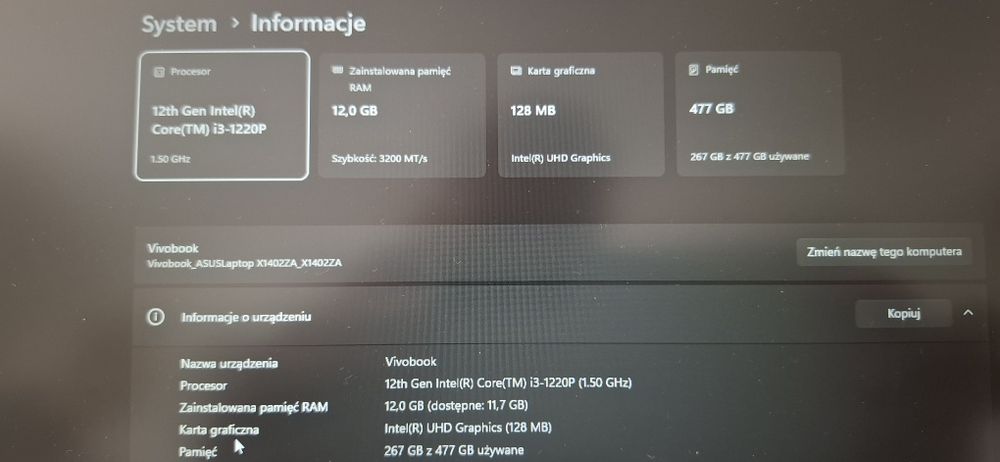Laptop Asus Vivobook X1402za Terra Cotta