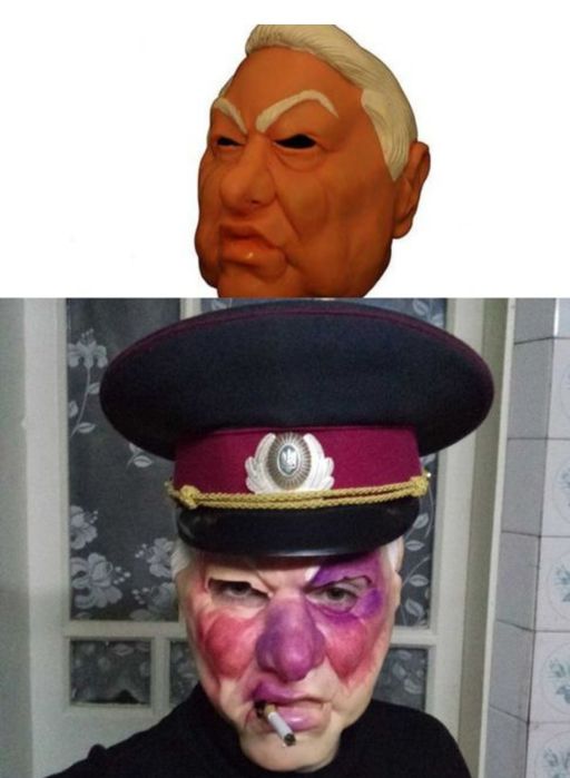 Маска Трамп Монро Тимошенко Путин Ельцин Брежнев Зеленский Джокер Йода