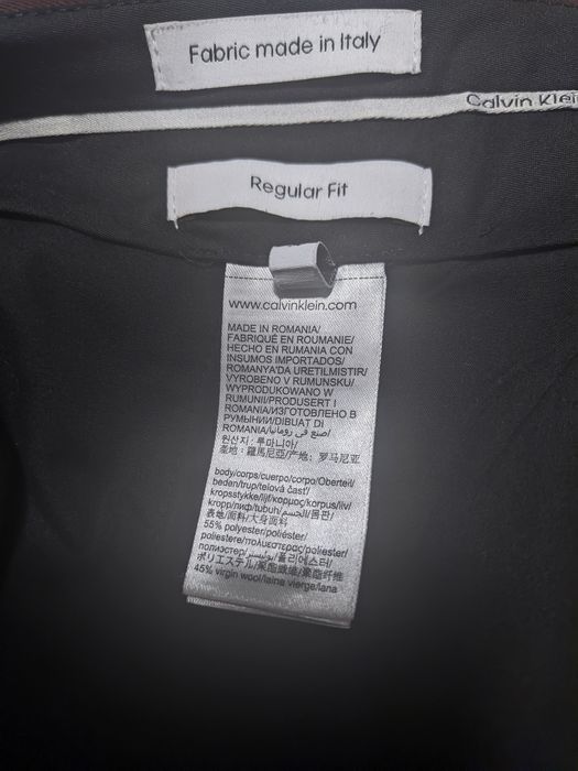 Чоловічі брюки Calvin Klein (Вовна/Шерсть). Нові. Розмір 50(M/L) Бордо
