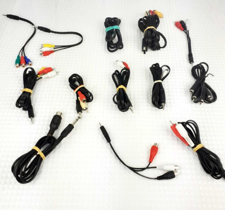 Zestaw Kabli Audio-Video RCA, Jack, DIN | Retro | Solidny Pakiet