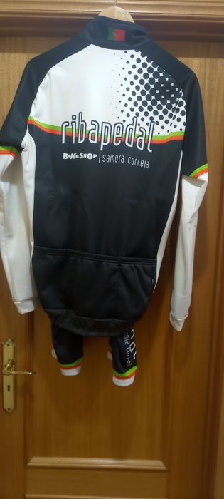 Jersey com Calção ciclismo tamanho L
