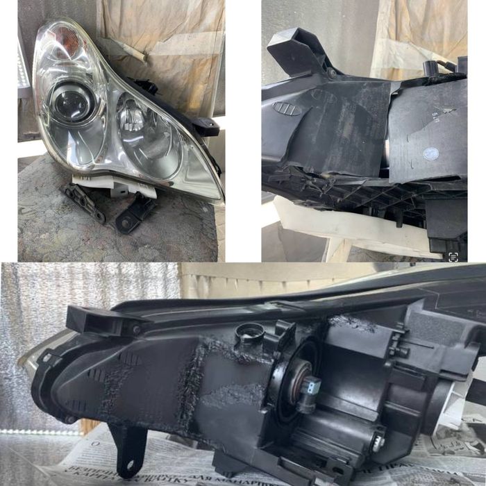 Ремонт креплений фар корпусов замена стекол любой сложности изготовлен