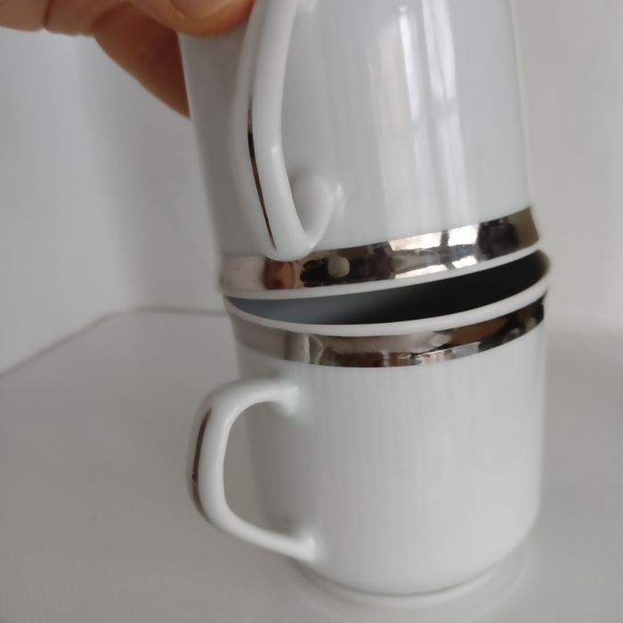 Zestaw 2 filiżanki Chodzież PRL Roman