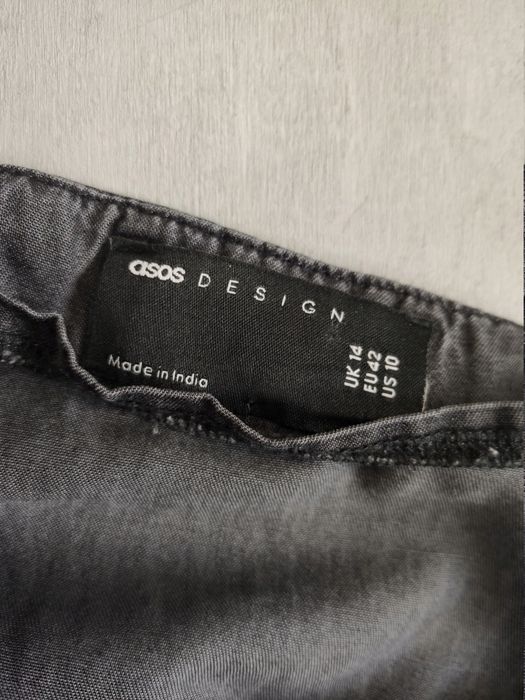 Asos oversizowa sukienka modna czarna 42 uk 14