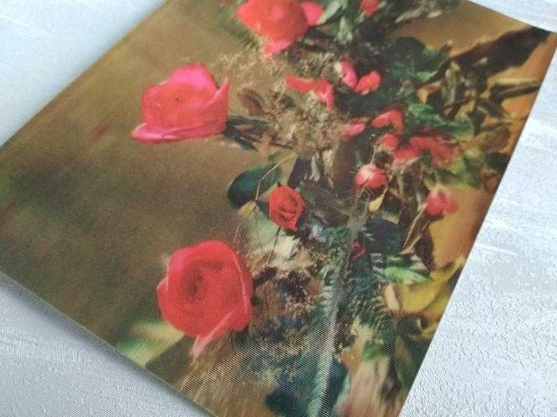 Вінтажна об'ємна листівка "квіти"