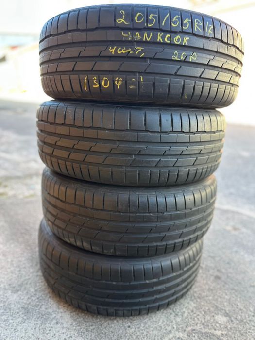 Диски R17 4/100 з літніми шинами 205/55/17 Hankook