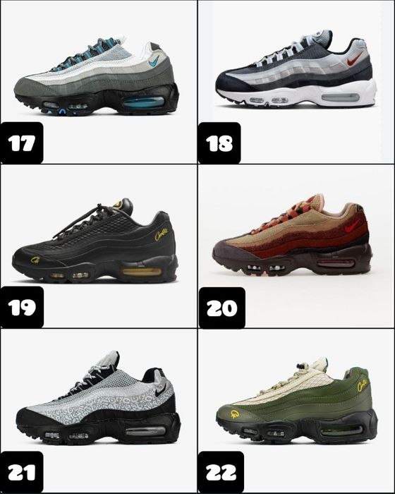 БЕЗ ПЕРЕДПЛАТИ‼️Кросівки Nike Air Max 95 / Corteiz / 36-46, Унісекс, ПРЕМІУМ