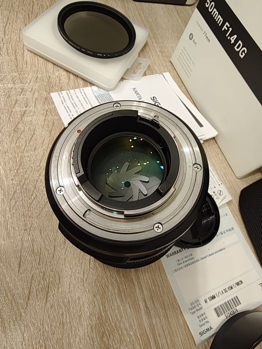 SIGMA 50mm F1.4DG Art Nikon F + filtry UV / ND  Stan jak nowy