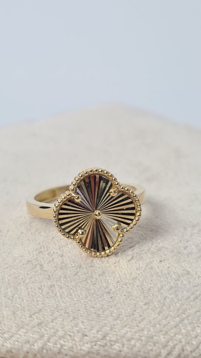 Nowy złoty pierścionek typu Van Cleef złota koniczynka p.585