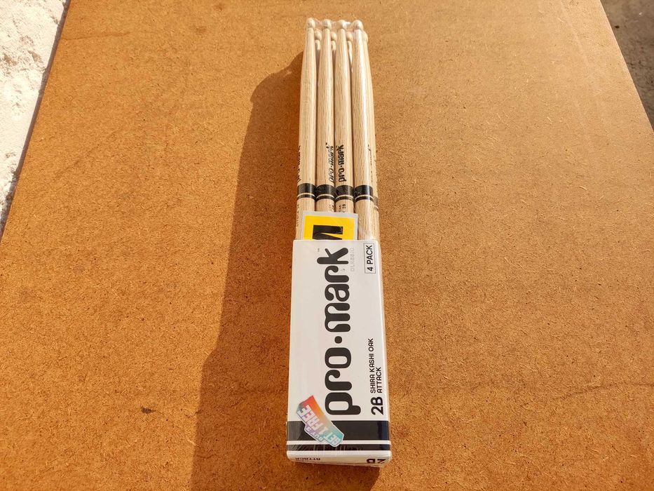 Baquetas Pro Mark 2B Shira Kashi Oak Attack - 4 Pack NOVO