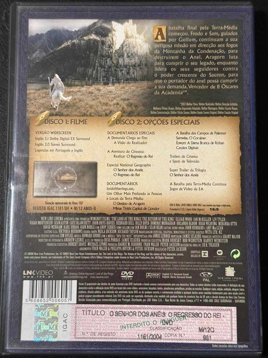 O Senhor dos Anéis - O Regresso do Rei [2DVD]