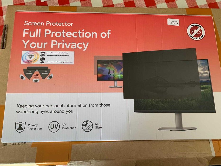 Tela protetora de privacidade para ecrã