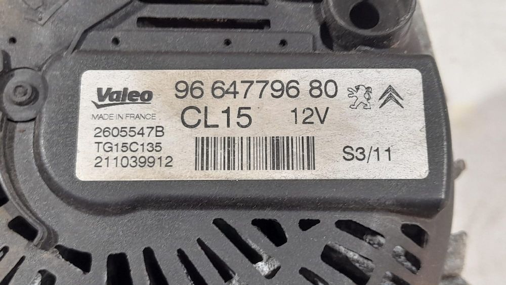 ALTERNADOR VALEO ORIGINAL 9664779680 2605547B 211039912 TG15C135 96