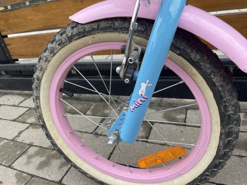 Rower Tabou 16" MINI blue-pink-white rama aluminiowa