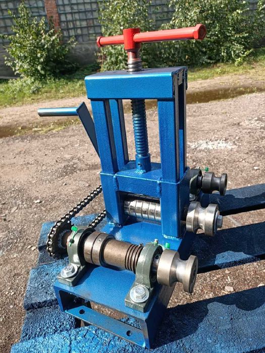 Профилегиб 80×80×2мм трубогиб с выносными валами под круглую трубу