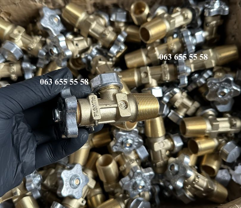 Кран газовый ВБ2, вентиль баллонный пропановый ВБ2 с конусной резьбой