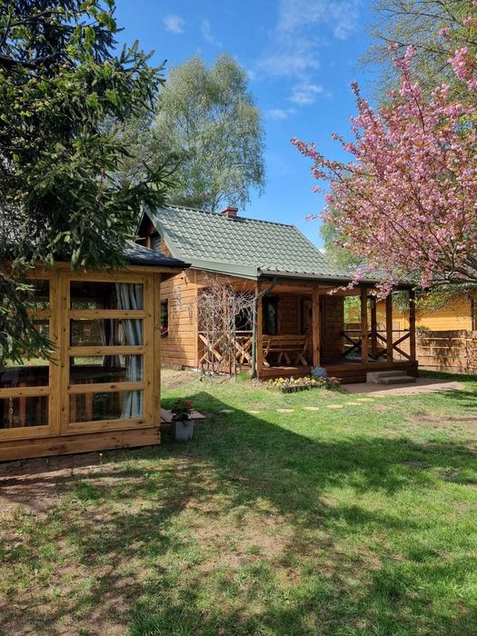 Domek nad jeziorem Łąkie sauna jacuzzi  prywatny pomost