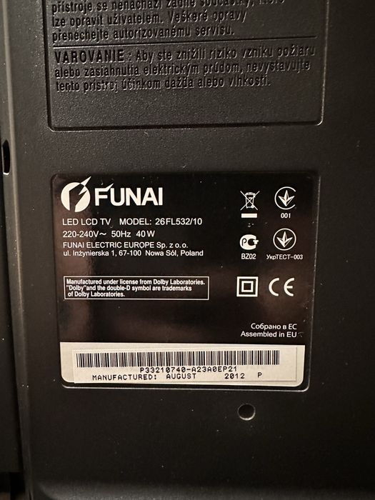 Tv Funai 26 cali.
